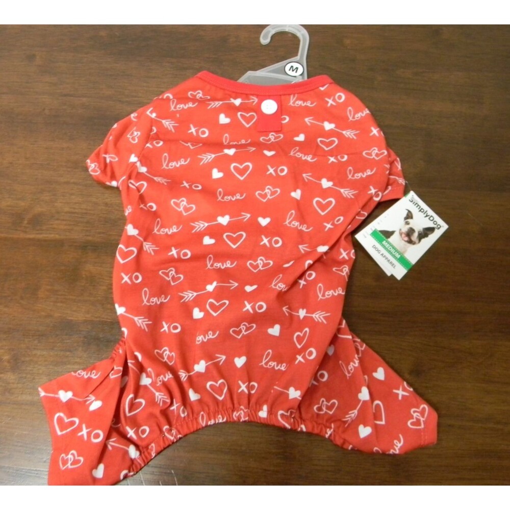 SimplyDog Love Heart Valentine Apparel Sz Medium Dachshund Terrier Pug NWT